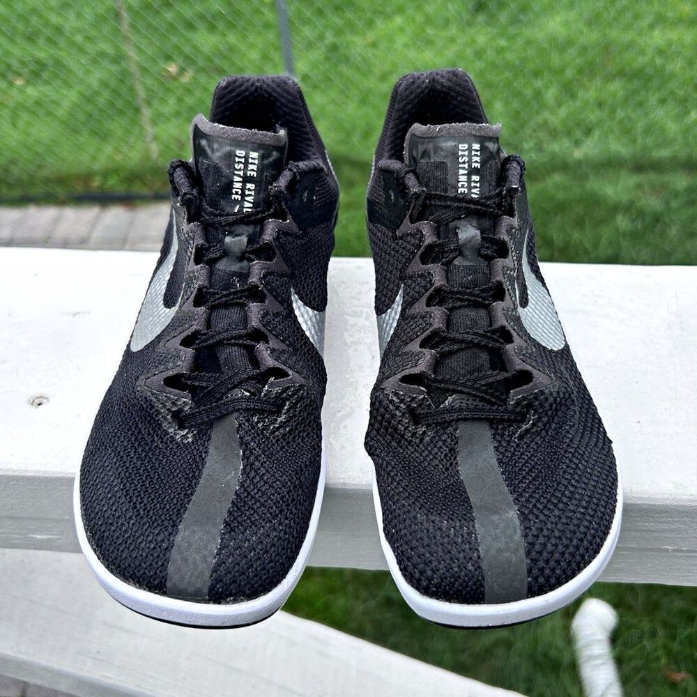 Nike Rival Spikes Black White Menβs Size 7 DC8725-001 Running Shoes